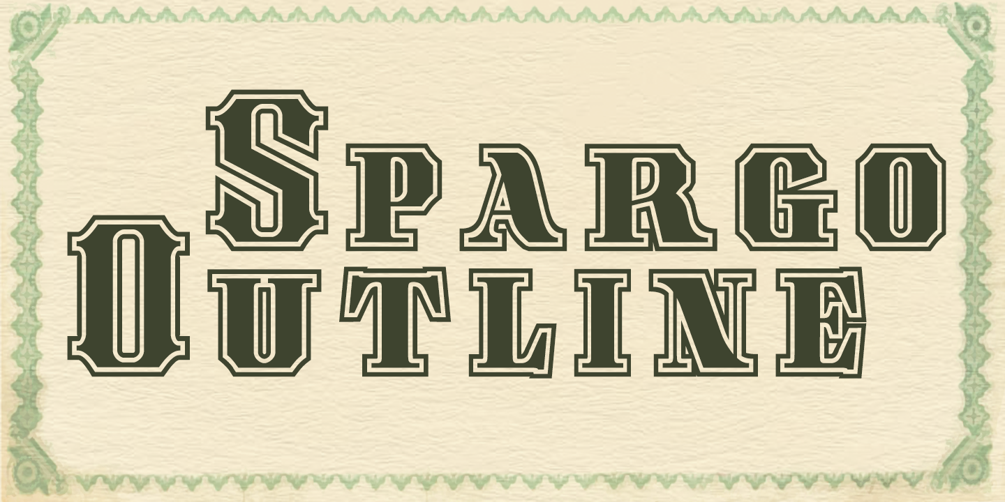 Spargo Outline Font preview